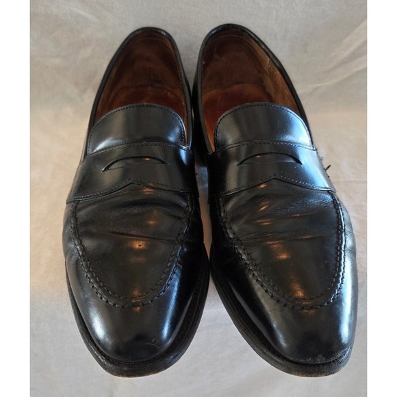 Cortina Italian Men\'s Classic Black Leather Penny Loafer Shoes Mens 10-11 main image 7